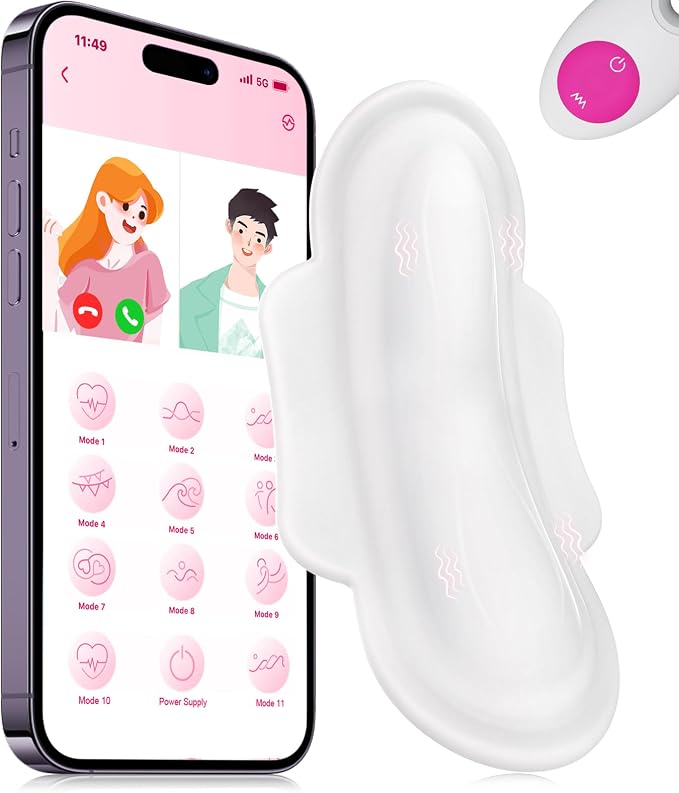 App-Controlled Wearable Clitoral and G-Spot Vibrator for Women and Couples
