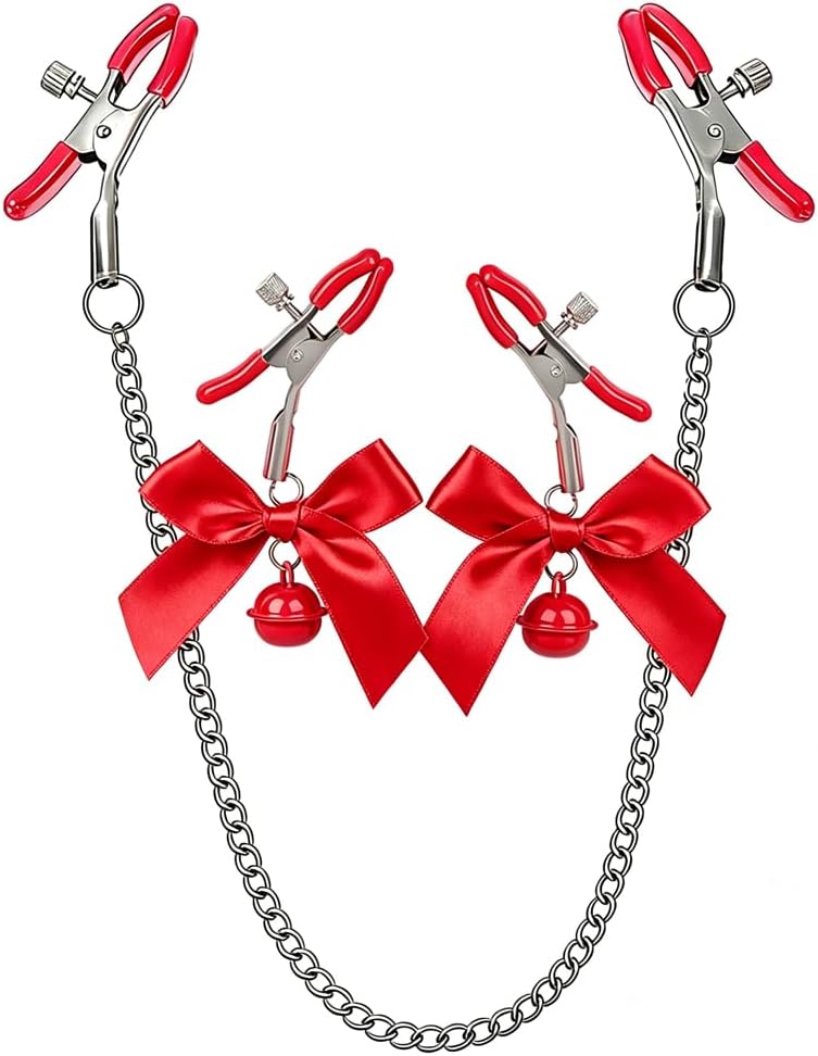 3-Piece Adjustable Nipple and Clitoris Clamp Set for Couples - BDSM Bondage Adult Toys