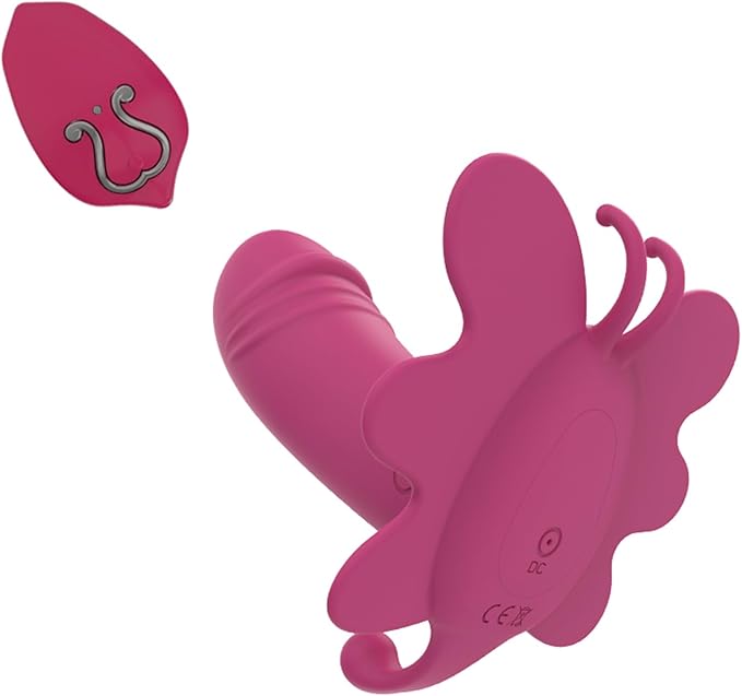 Premium Rechargeable Silicone Butterfly Panty Vibrator with 10 Vibration Modes - Purple