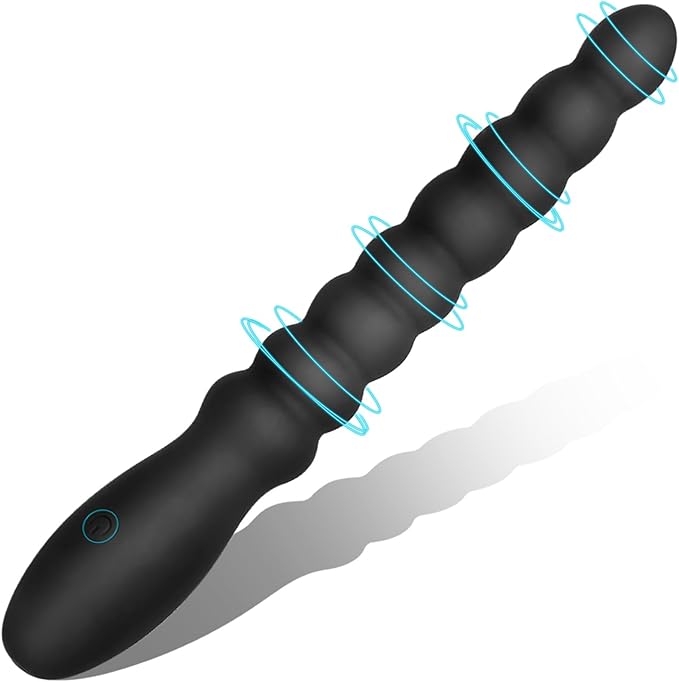 Premium Rechargeable Silicone Vibrating Anal Plug and Bead Stimulator for Couples
