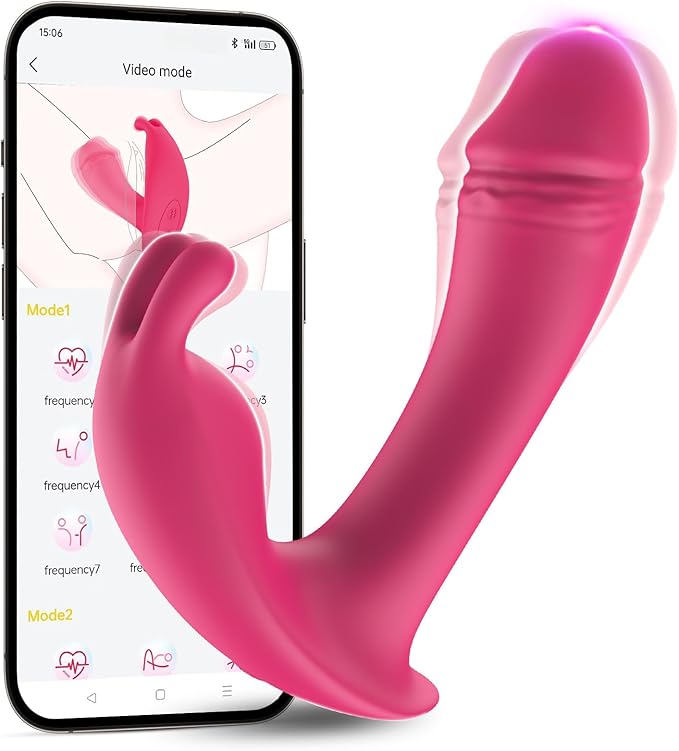 Discreet App-Controlled Wearable G-Spot & Clitoral Vibrator for Couples