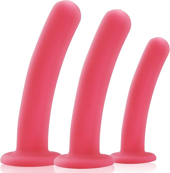 3-Piece Silicone Anal Plug and Dildo Training Kit with Suction Cup for Prostate and G-Spot Stimulation