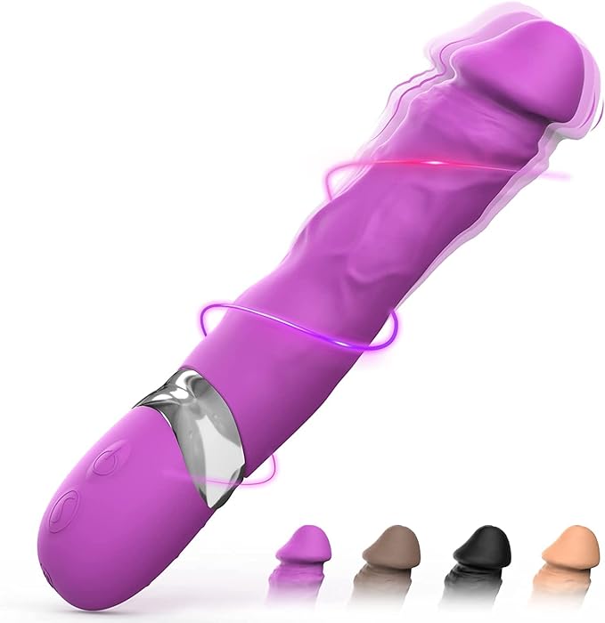 FIDECH Waterproof Silicone Wand Massager with 7 Vibration Modes for G-Spot and Clitoral Stimulation