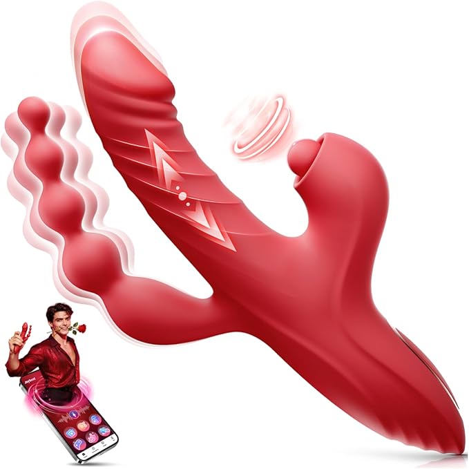 Toendi G-Spot Rabbit Vibrator with 10 Vibration and 7 Thrusting Modes for Clitoral Stimulation