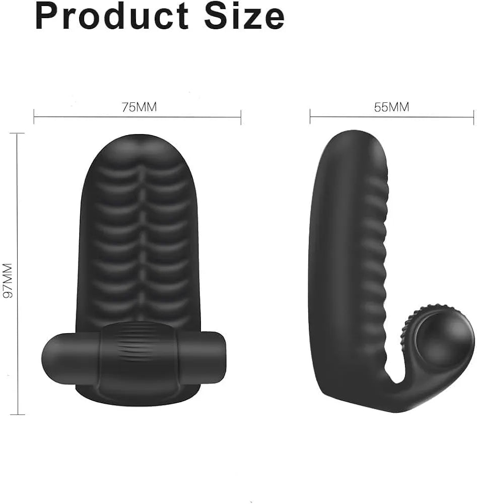 Silicone Finger-Wearable G-Spot and Clitoral Stimulator for Women