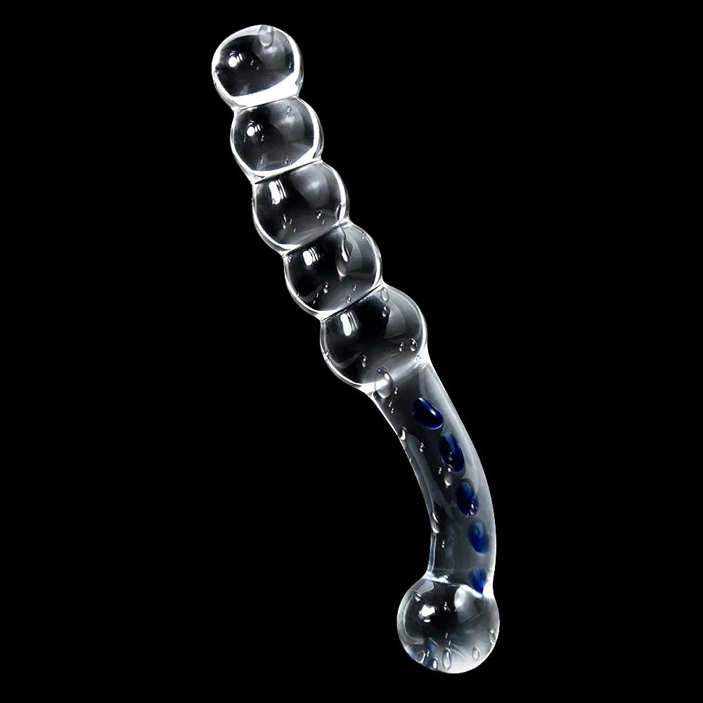 Premium Ergonomic Crystal Glass Anal Plug and Bead Set for Sensual Stimulation