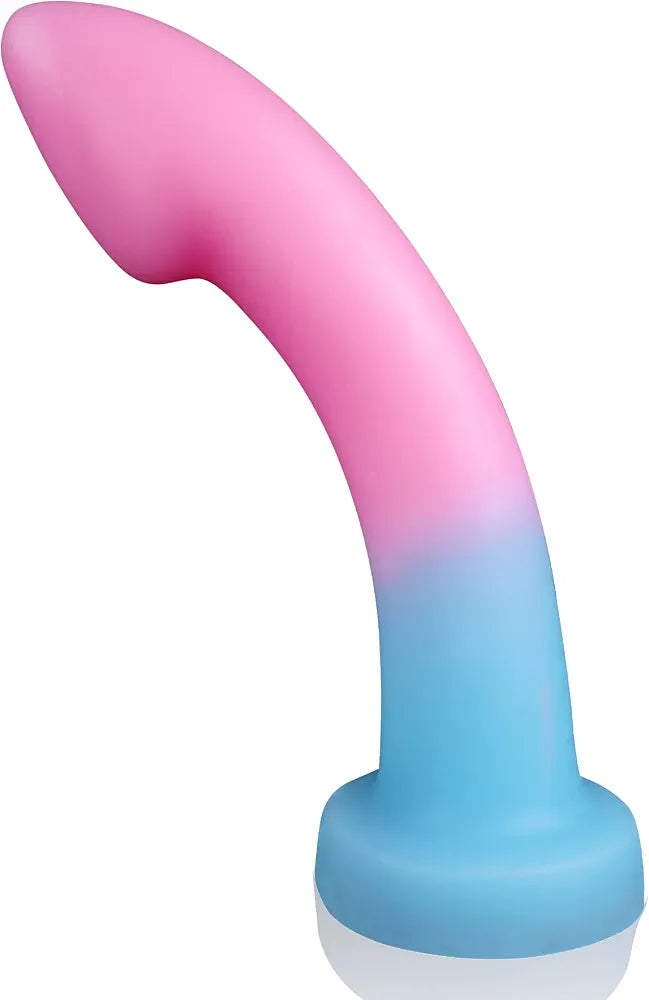 7.8-Inch Soft Liquid Silicone Dildo with Suction Cup - Versatile G-Spot and Prostate Stimulator