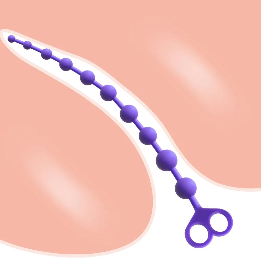 Premium Silicone Anal Beads with Safety Pull Ring for Beginners