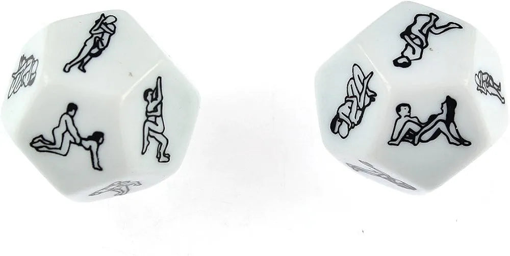 12-Sided Adult Couple Position Dice Set - Novelty Game for Bachelor Parties