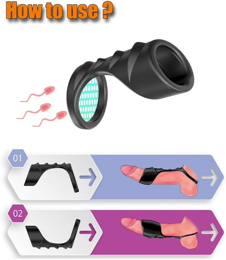 Dragon Scale Silicone Cock Ring for Enhanced Erection and Performance