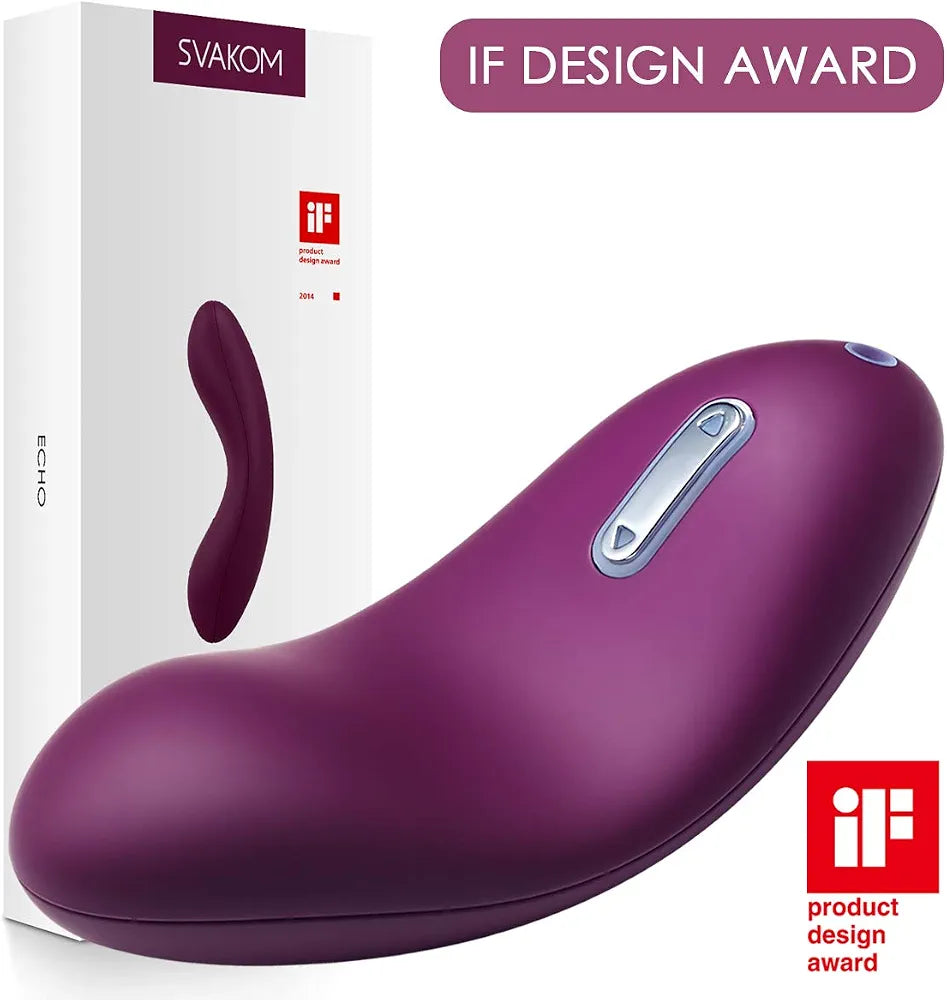 SVAKOM Echo Rechargeable Tongue-Shaped Clitoral Stimulator for Couples