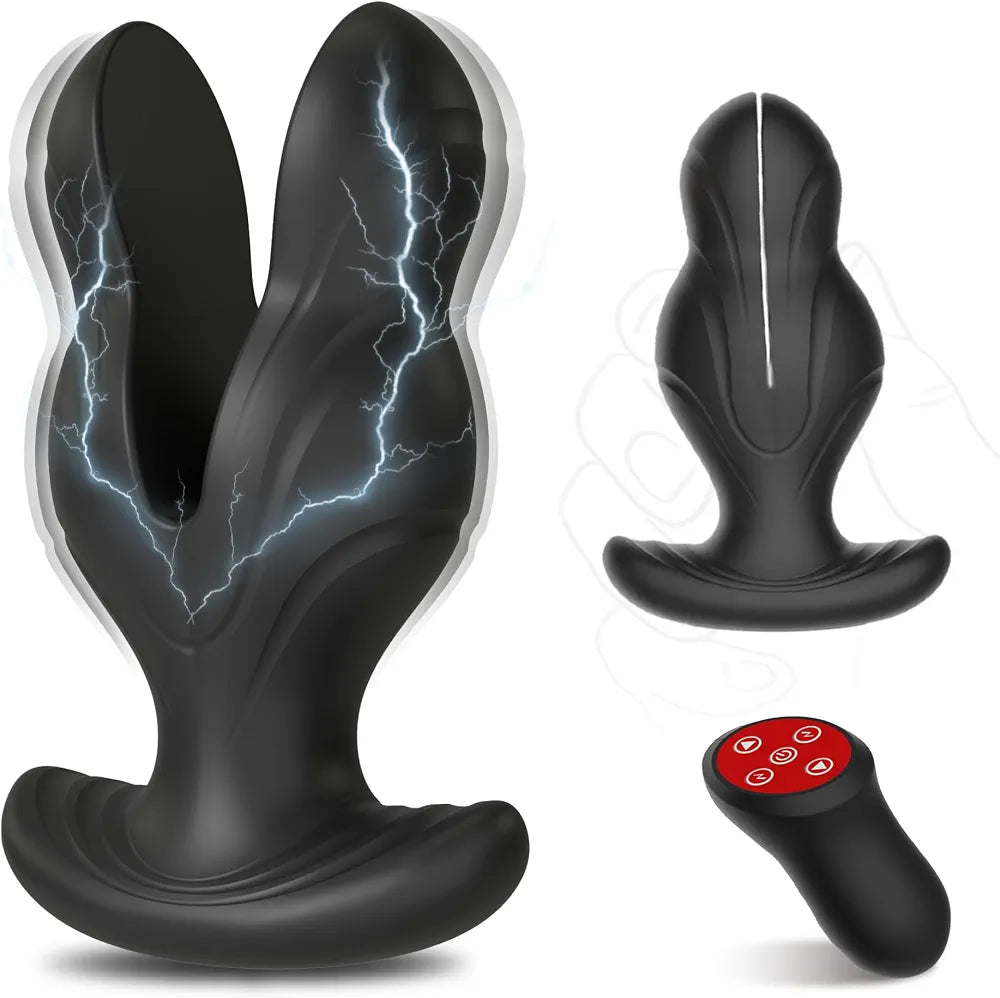 Remote-Controlled Expanding Prostate Massager with 8 Vibration and E-Stim Modes
