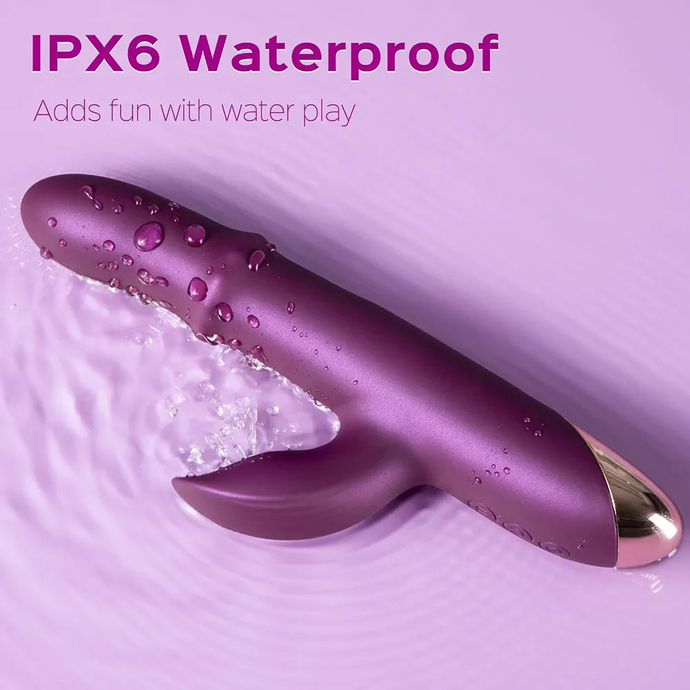 Premium 3-in-1 Rabbit Vibrator with Thrusting, Tapping, and Clitoral Stimulation