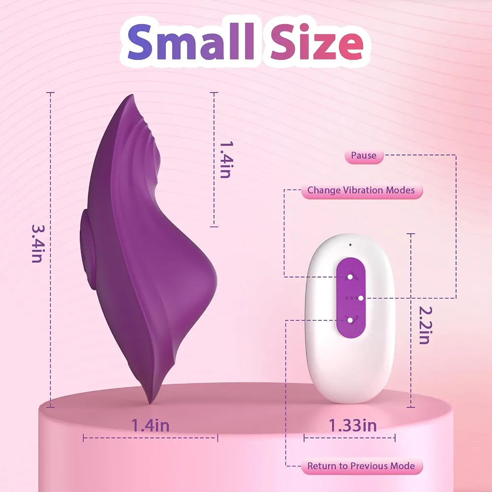 Butterfly Wearable App-Controlled Panty Vibrator with 10 Modes, Waterproof Magnetic Charging Clitoral Stimulator for Women and Couples