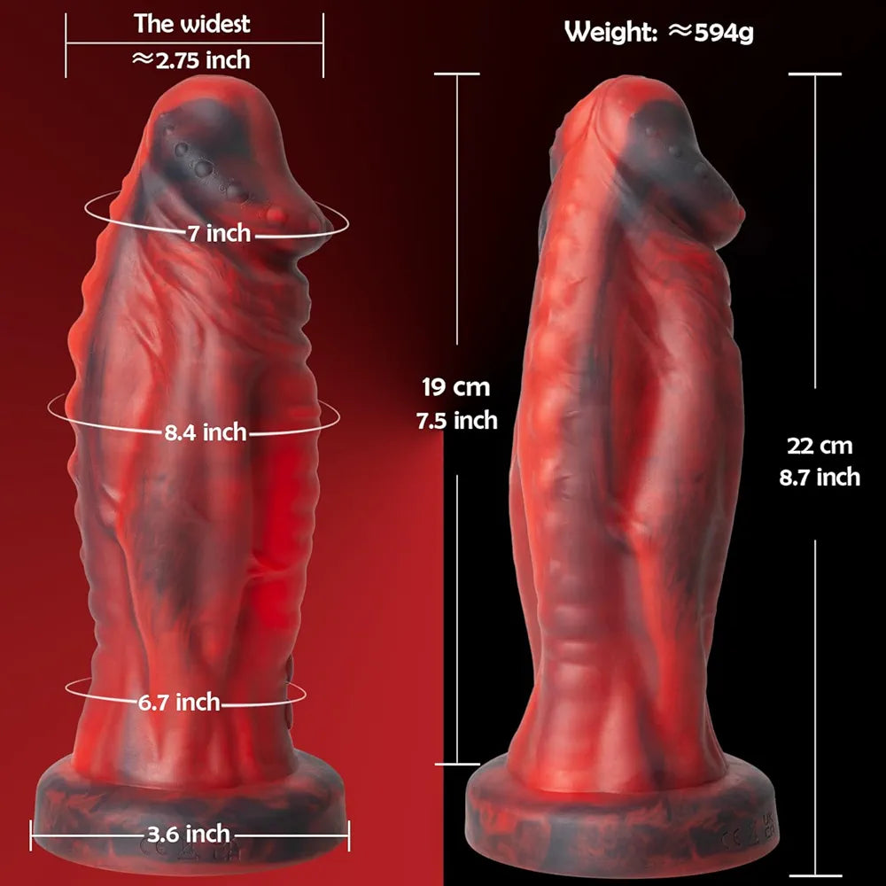 Realistic 8.7-Inch Vibrating Dildo with 8 Modes and Suction Cup Base
