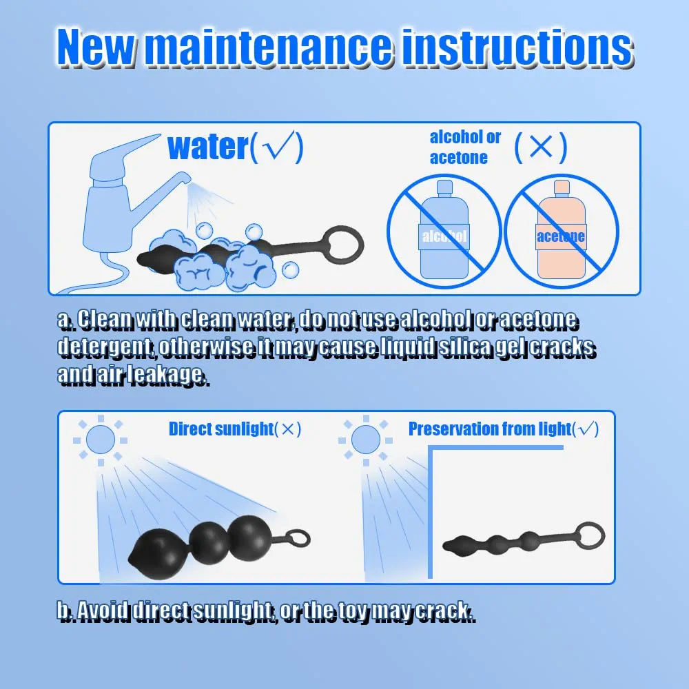 Adjustable Silicone Anal Training Kit with Inflatable Pump and Beads