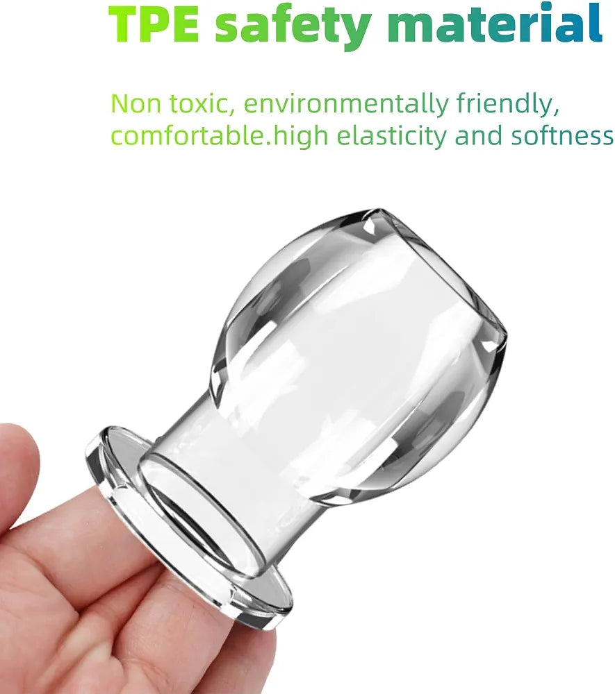 Clear Silicone Anal Plug and Dilator Set for Couples
