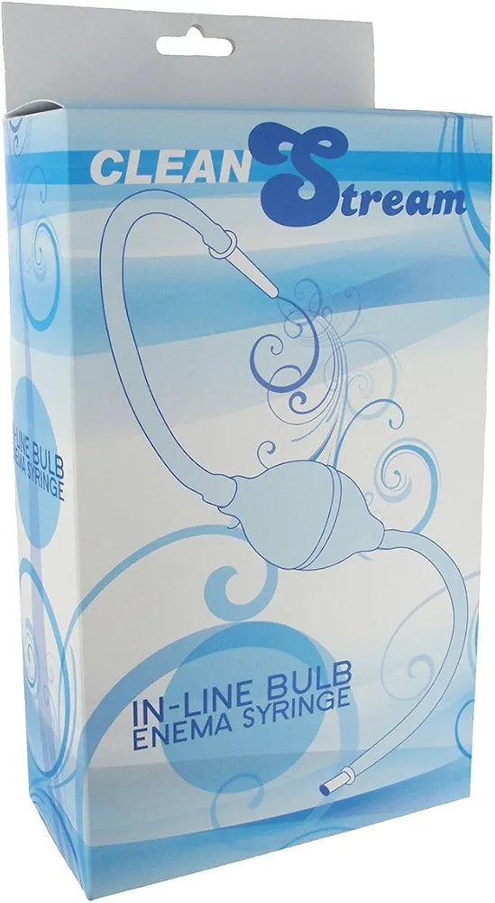 Cleanstream Reusable In-Line Bulb Enema Syringe and Vaginal Cleansing Kit for Men and Women, Brown