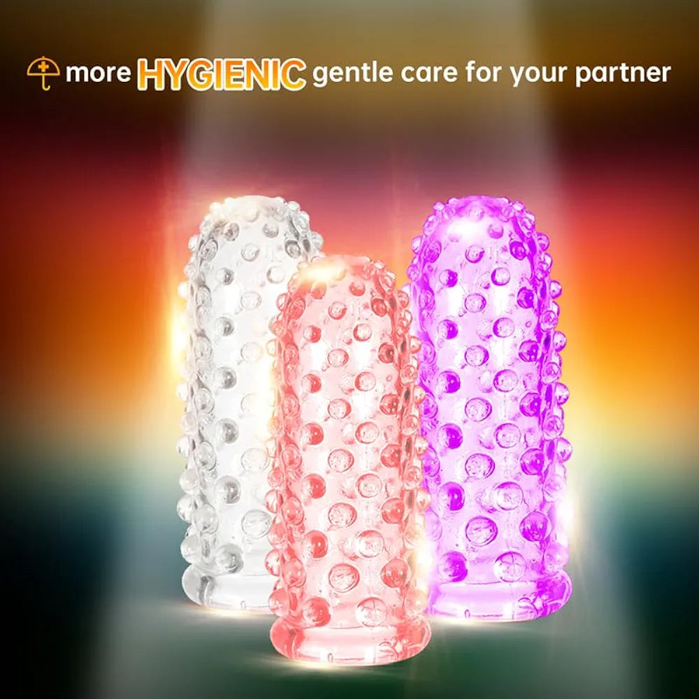 Silicone Finger Sleeve Clitoral and G-Spot Stimulator for Couples