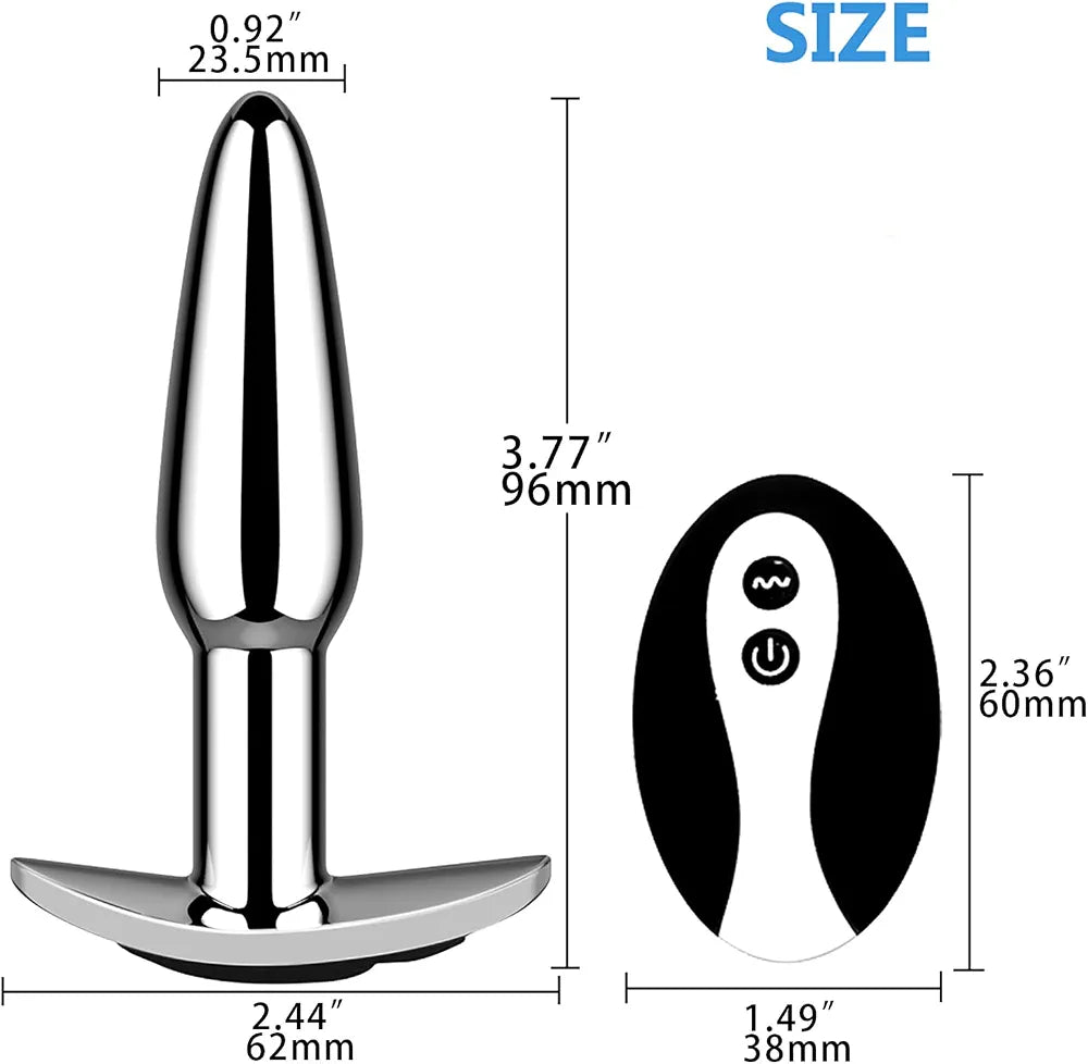 Remote-Controlled Vibrating Anal Plug with 10 Modes and Flared Base