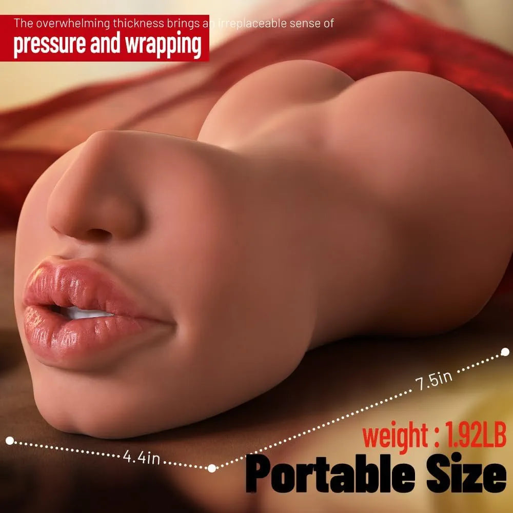 Realistic Oral Sex Stroker for Men with Vivid Tongue and Teeth