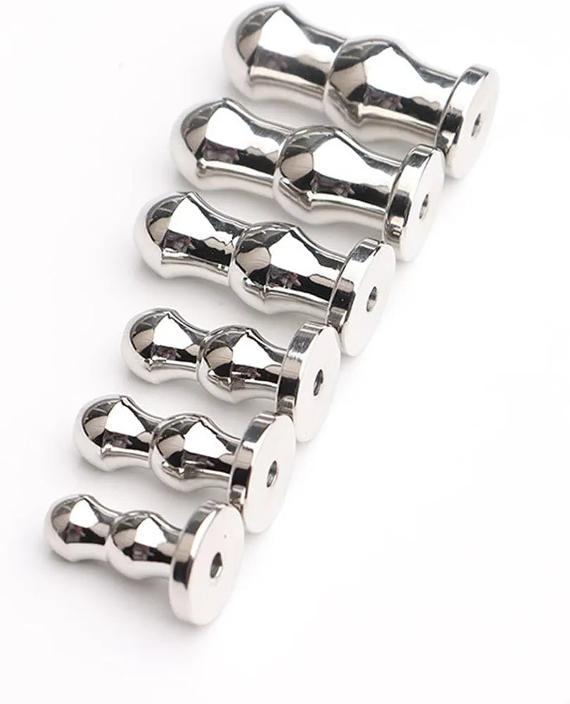 3-Piece Stainless Steel Hollow Urethral Sounding Rod Set for Male Training and Urination Assistance - HB08