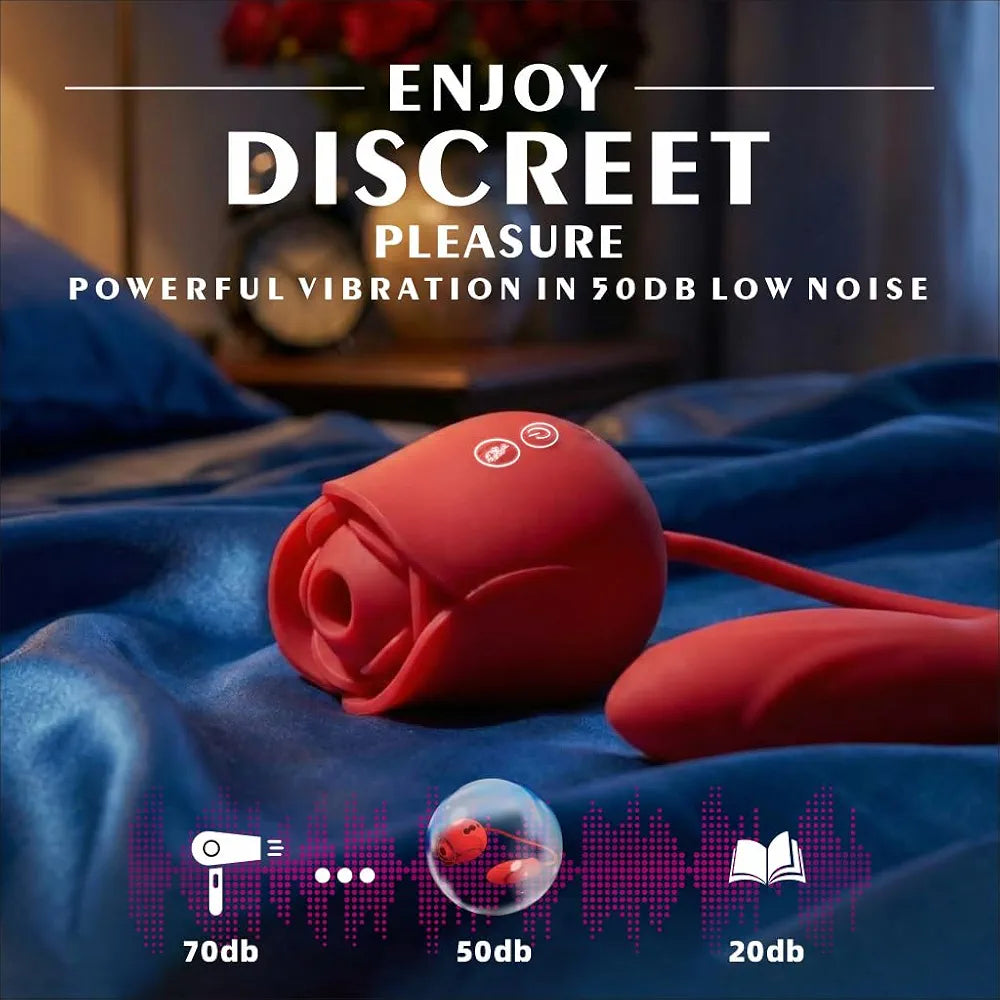 10-Mode Rose Suction & Vibration Stimulator for Couples