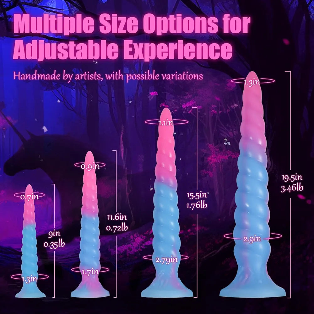 20-Inch Extra-Long Silicone Fantasy Dildo with Suction Cup Base for G-Spot and Prostate Stimulation