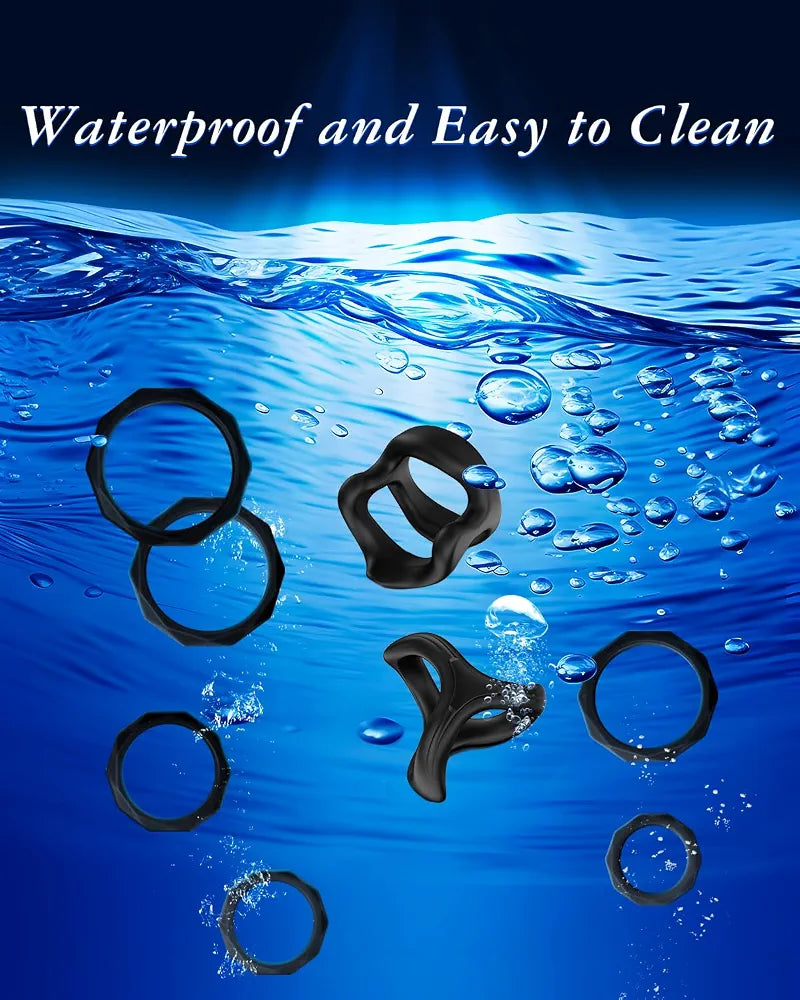 Premium Silicone Stretchy Penis Ring Set for Enhanced Performance and Stimulation