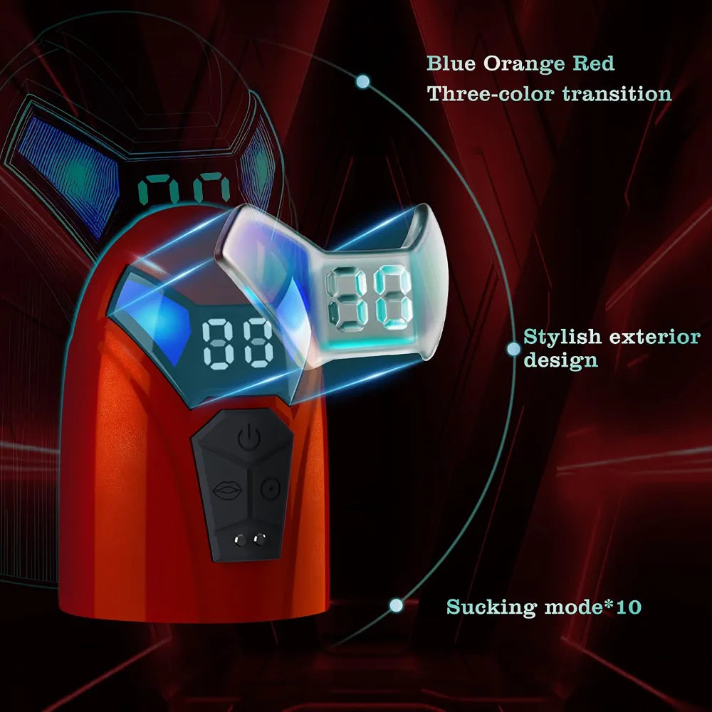 Automatic 2-in-1 Electric Penis Pump Enlarger and Masturbator with 10 Training Modes and Accessories
