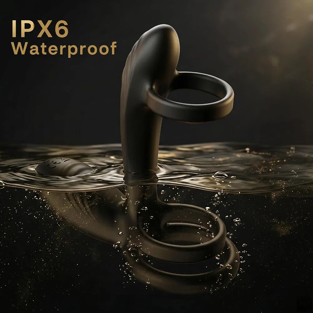 Ultimate 360-Degree Twisting Vibrating Penis Ring with 10 Modes for Couples
