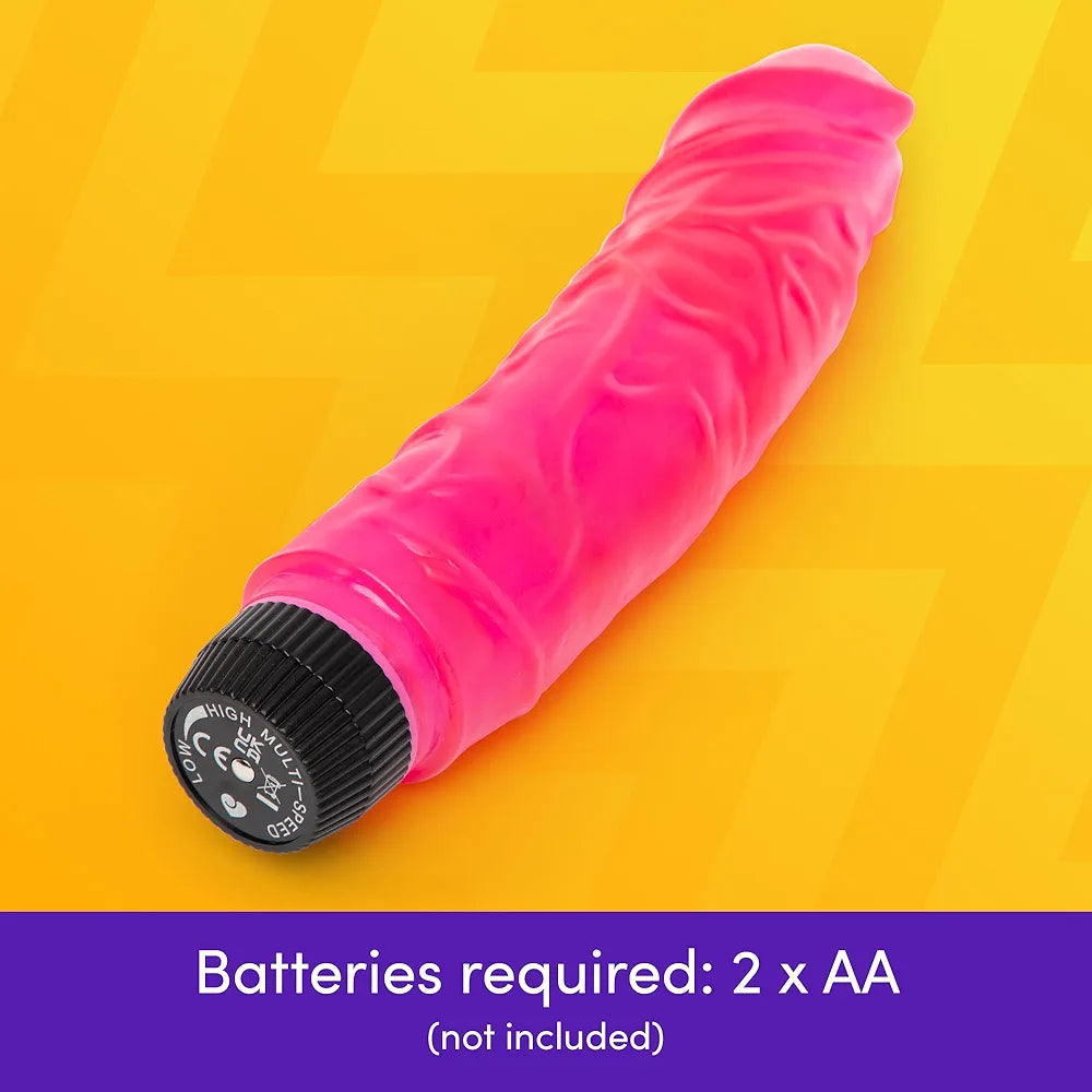 Premium 8-Inch Realistic Multispeed Vibrating Dildo for Couples and Solo Play - Waterproof Pink