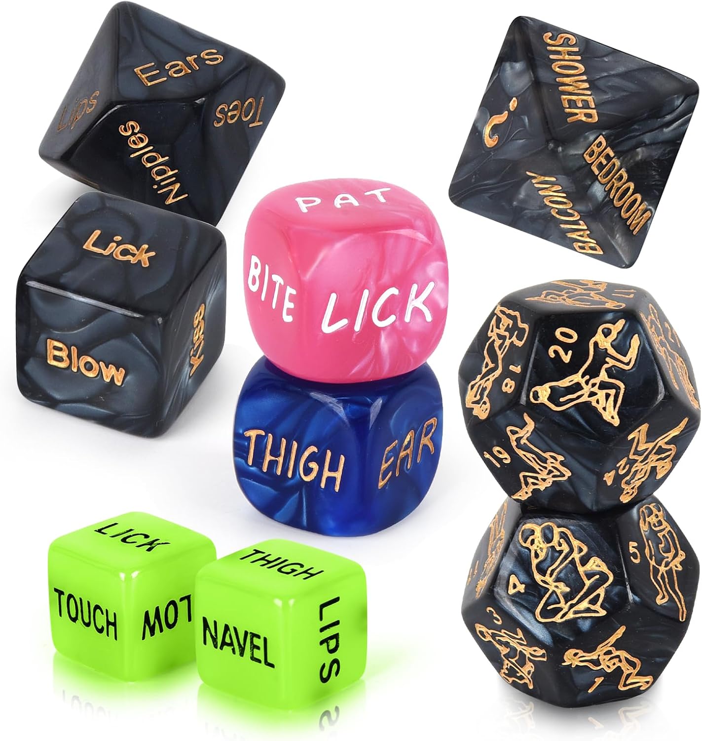 Romantic Couples Position Dice Game for Intimate Date Nights