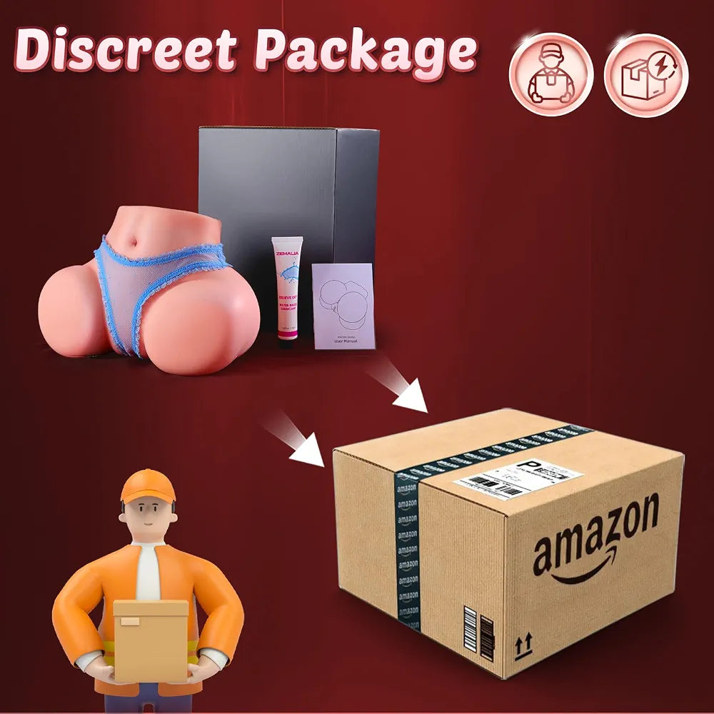 ZEMALIA Realistic Male Masturbator with Dual 3D Textured Channels and Support Ring