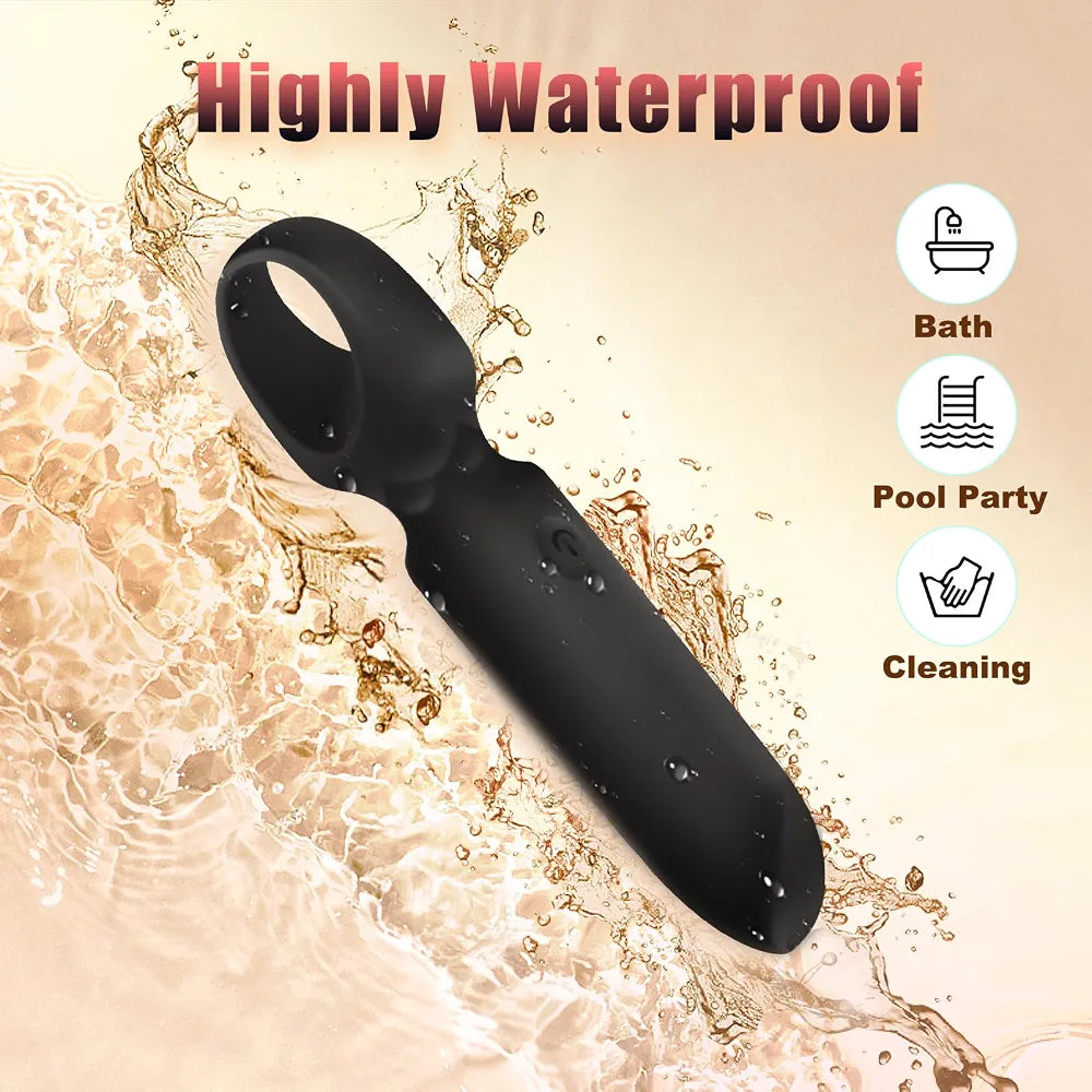 LUKIKI Discreet Lipstick-Style Mini Bullet Vibrator with 10 Vibration Modes for Targeted Clitoral Stimulation