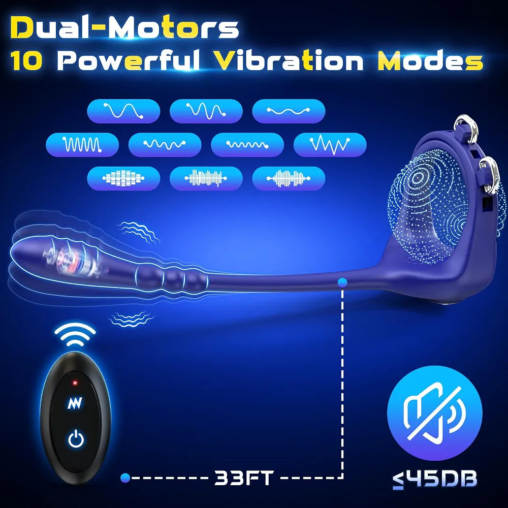 SOARPPIE Vibrating Prostate Massager and Anal Bead Stimulator for Men