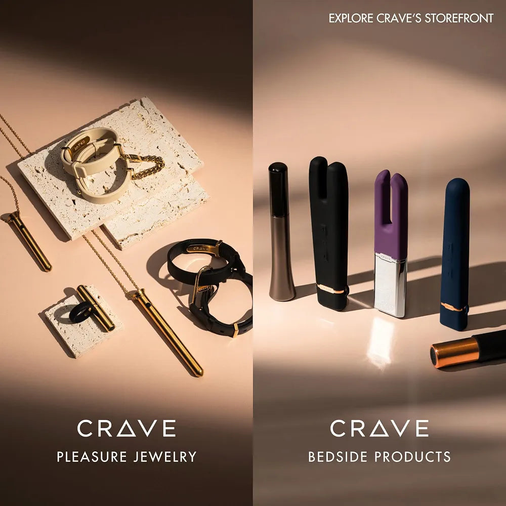 Crave Vesper Original Discreet Vibrating Necklace - Luxury Wearable Adult Toy, Silver