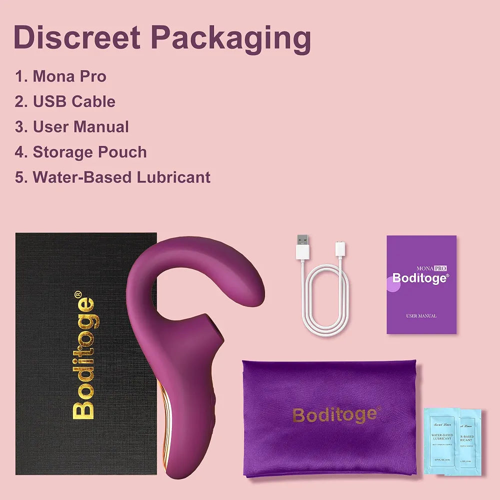 Dual-Action G-Spot and Clitoral Suction Vibrator with 10 Modes
