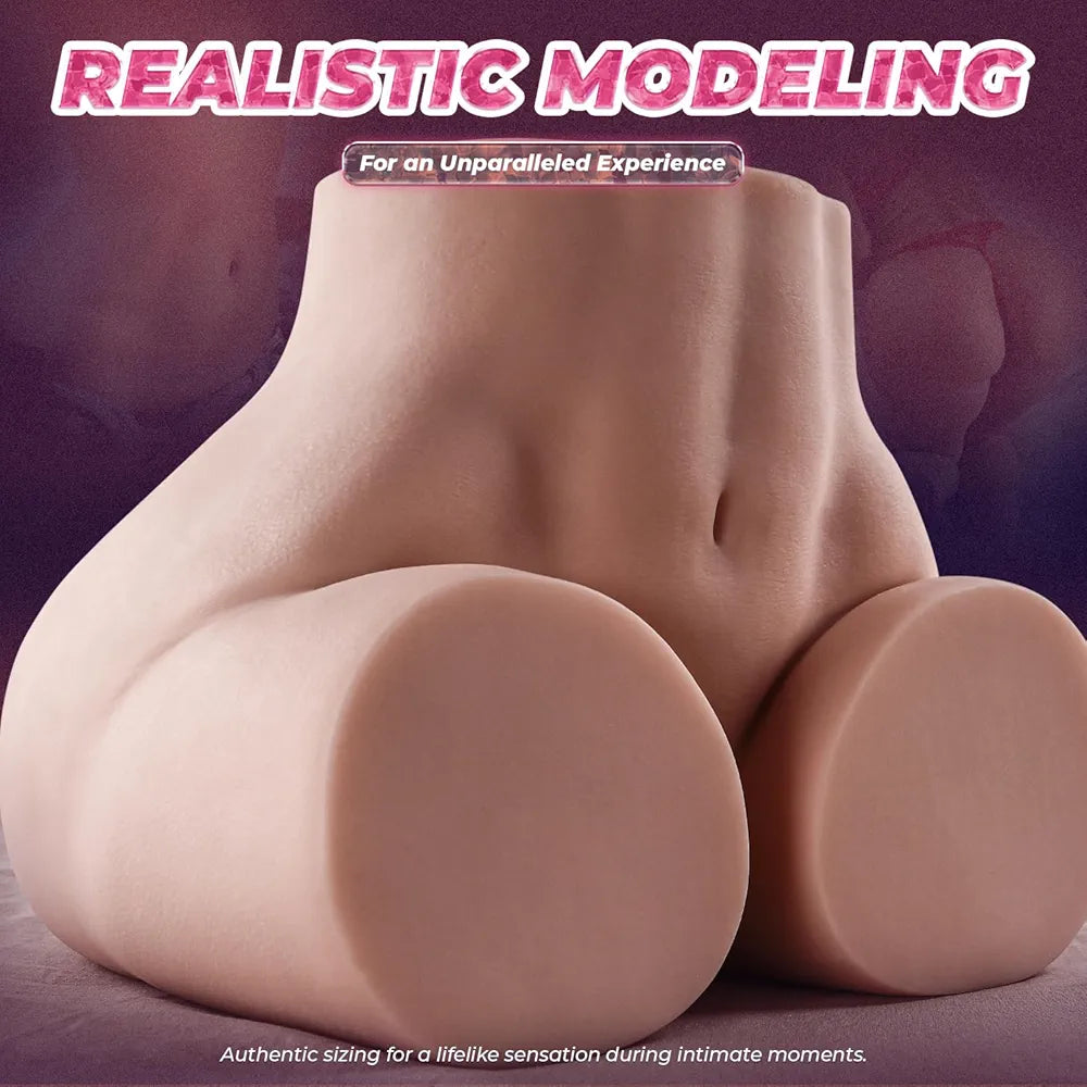 38.5lb Realistic Life-Sized Male Masturbator Doll with Dual-Entry Vagina and Anal Channels