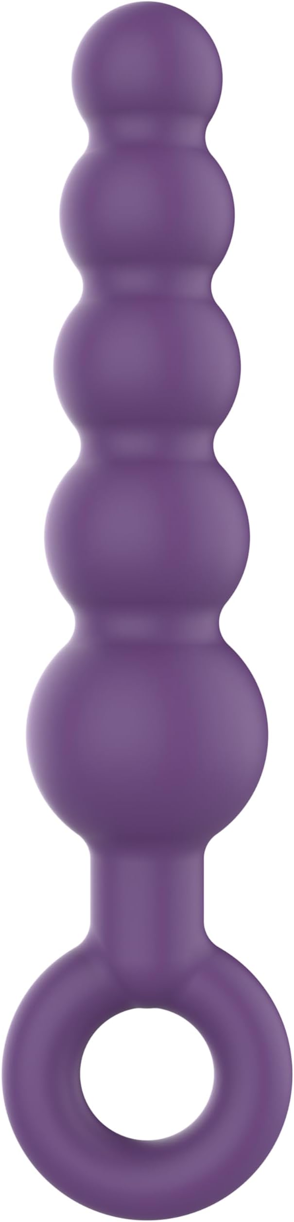 8-Inch Graduated Silicone Anal Beads and Prostate Massager with Pull Ring