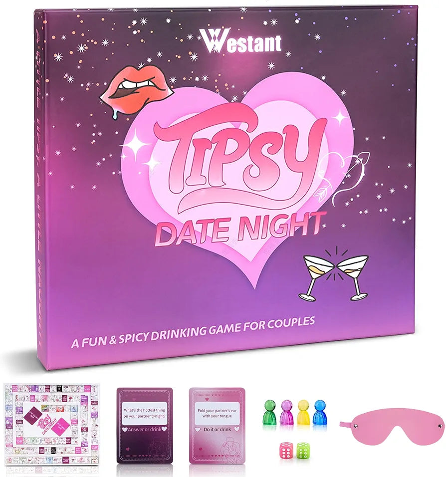 Tipsy Date Night: Interactive Couples Drinking Game with 100+ Flirty Challenges for Romantic Evenings