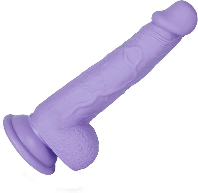 6.5 Inch Flexible Confetti Clear Silicone Dildo with Suction Cup Base for G-Spot and Prostate Stimulation