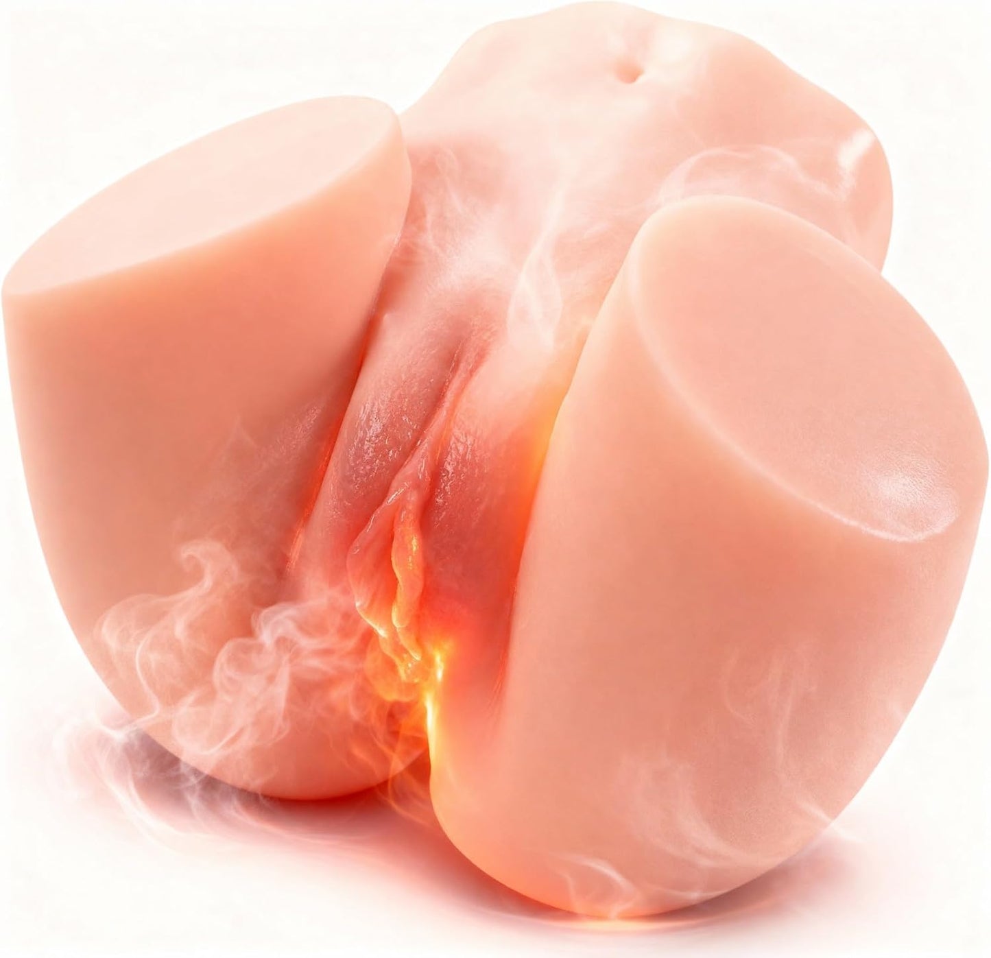 Realistic 2-in-1 Dual-Channel Male Masturbator with Vagina and Anal Simulation