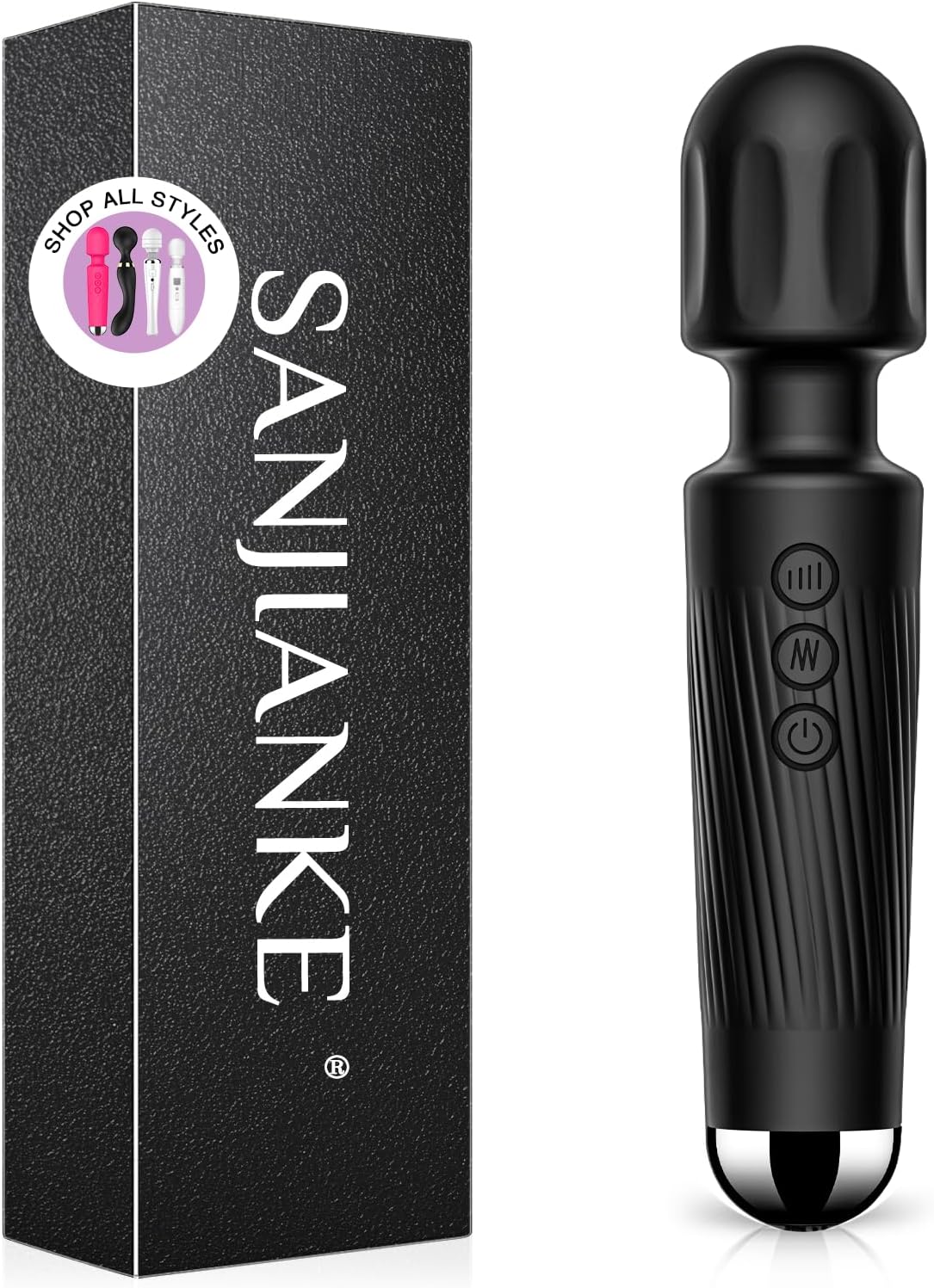 Premium 8-Speed Waterproof Wand Massager with 20 Vibration Patterns for Targeted Stimulation