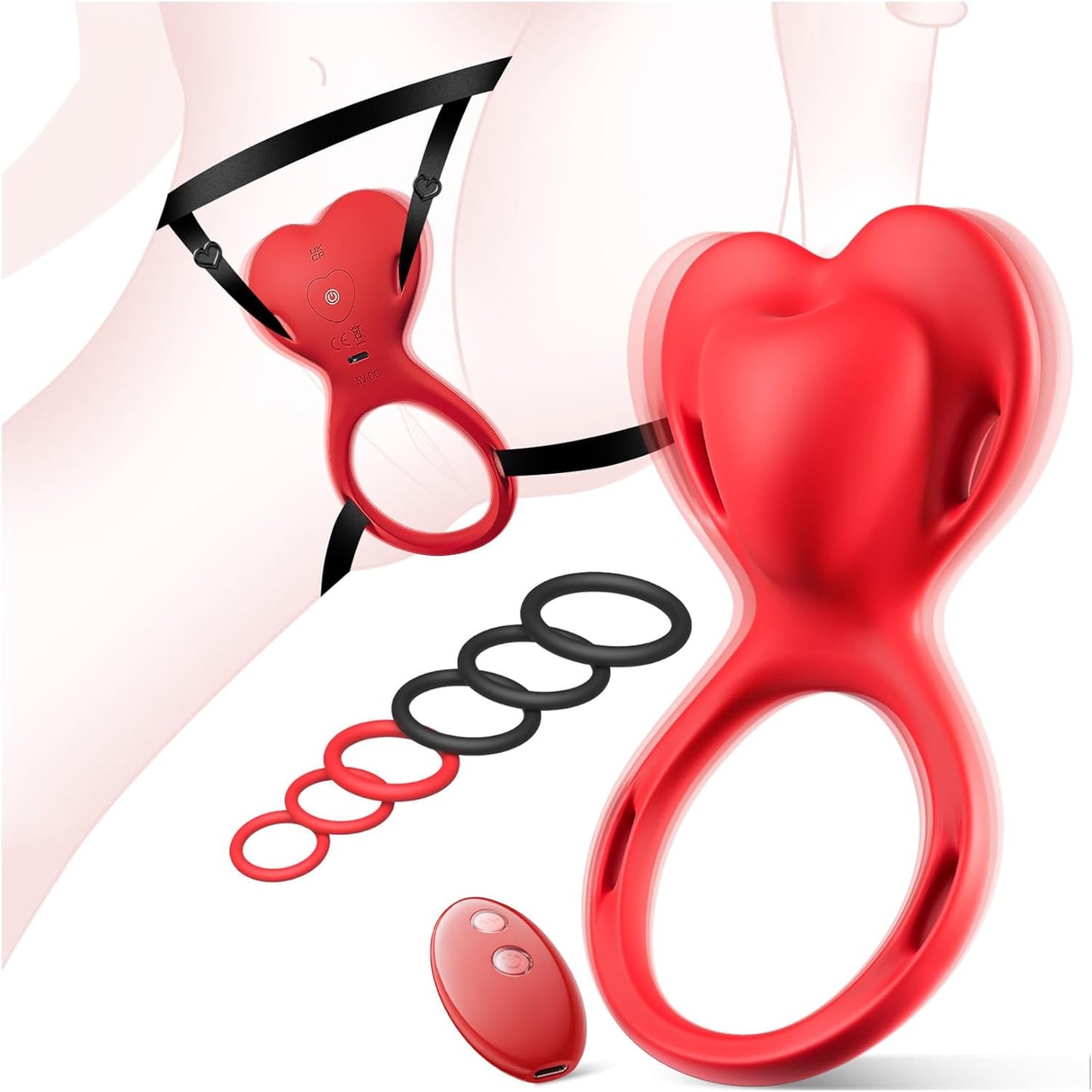 Dual-Stimulation Wearable Remote-Controlled Couples Vibrator with 10 Vibration Modes