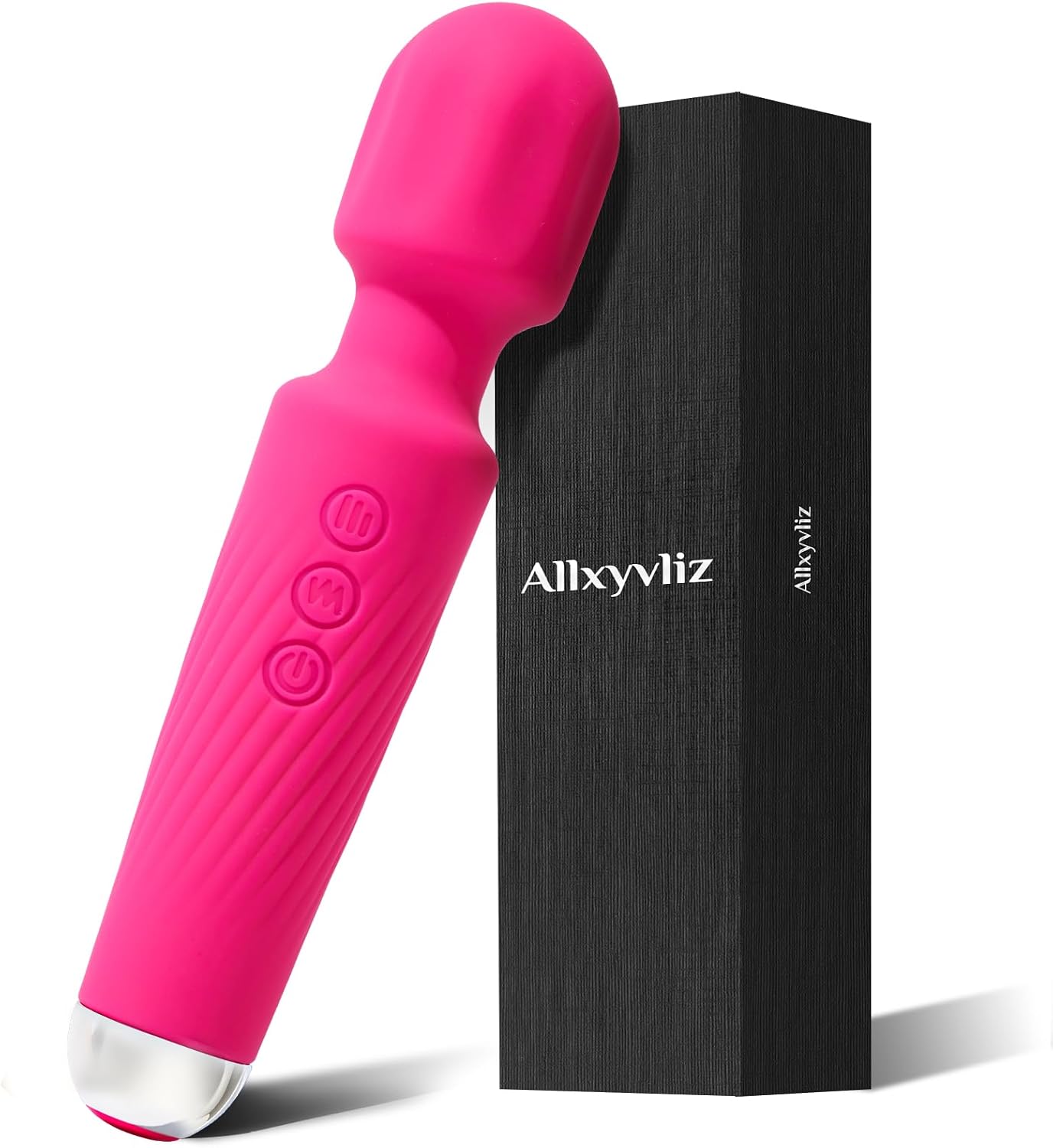 Rechargeable 20-Pattern Wand Massager with 8 Speeds for Clitoral Stimulation