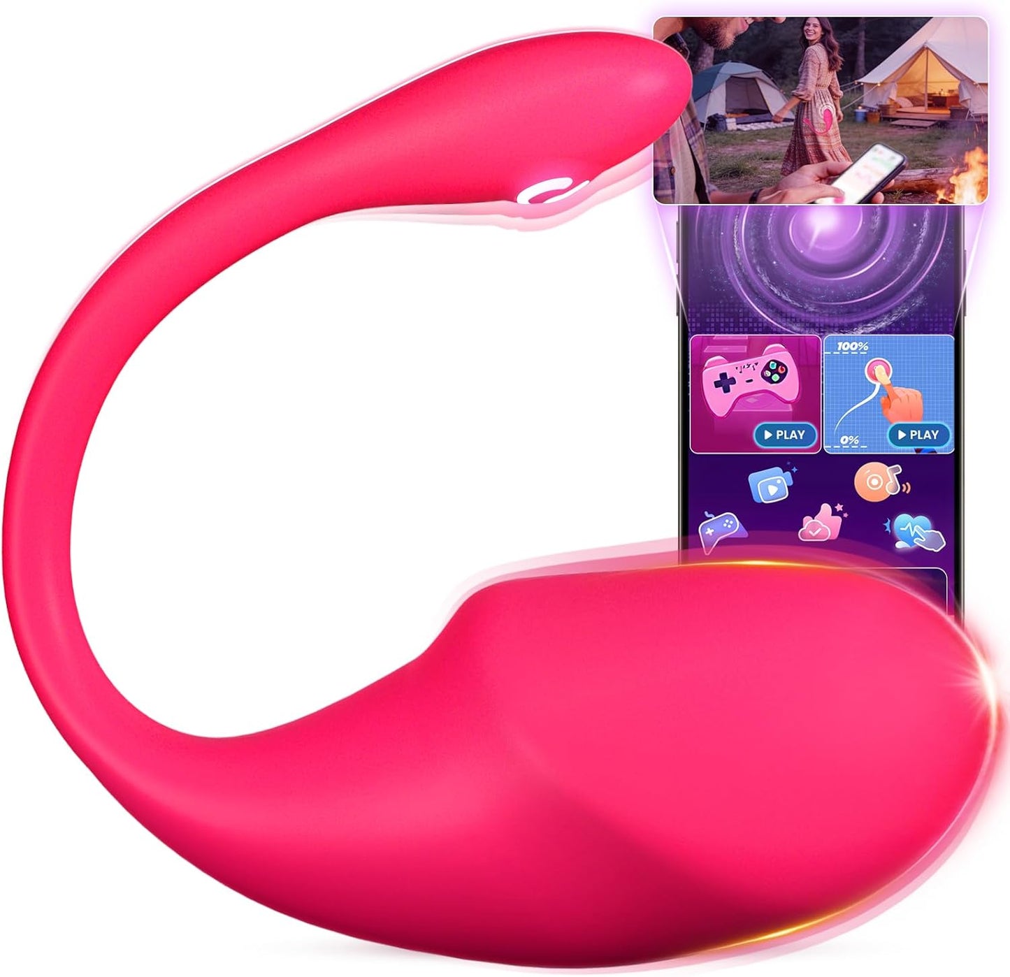 Rechargeable App-Controlled Wearable Vibrating Panty Dildo with 9 Modes for Couples