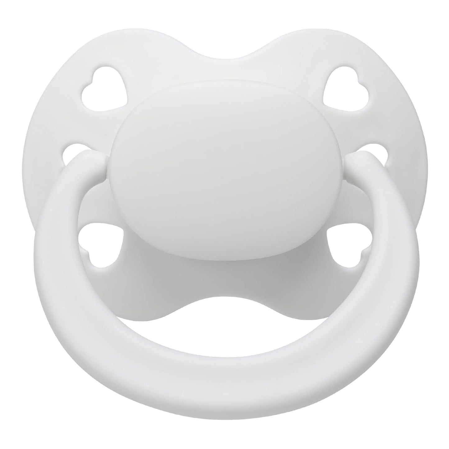 Large Silicone Adult Pacifier for Anxiety Relief - Heart-Vent Shield Binky for Sleep and Stress Management