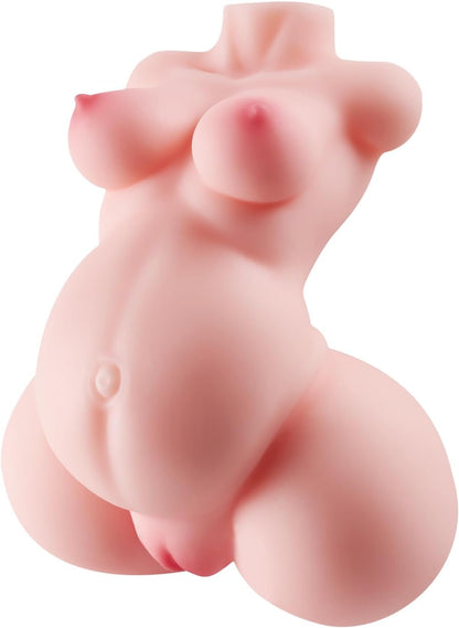 11LB Realistic Pregnant Sex Doll for Men with Dual 3D Pussy and Ass Masturbator Channels, Small Pocket Size for Intense Masturbation and Orgasm