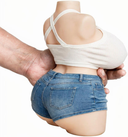 Realistic TPE Male Masturbator Torso with Vaginal and Anal Openings